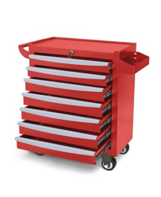 7-Drawer Metal Tool Box with Wheels & Lock, Rolling Garage Storage Cabinet Tool Chest
