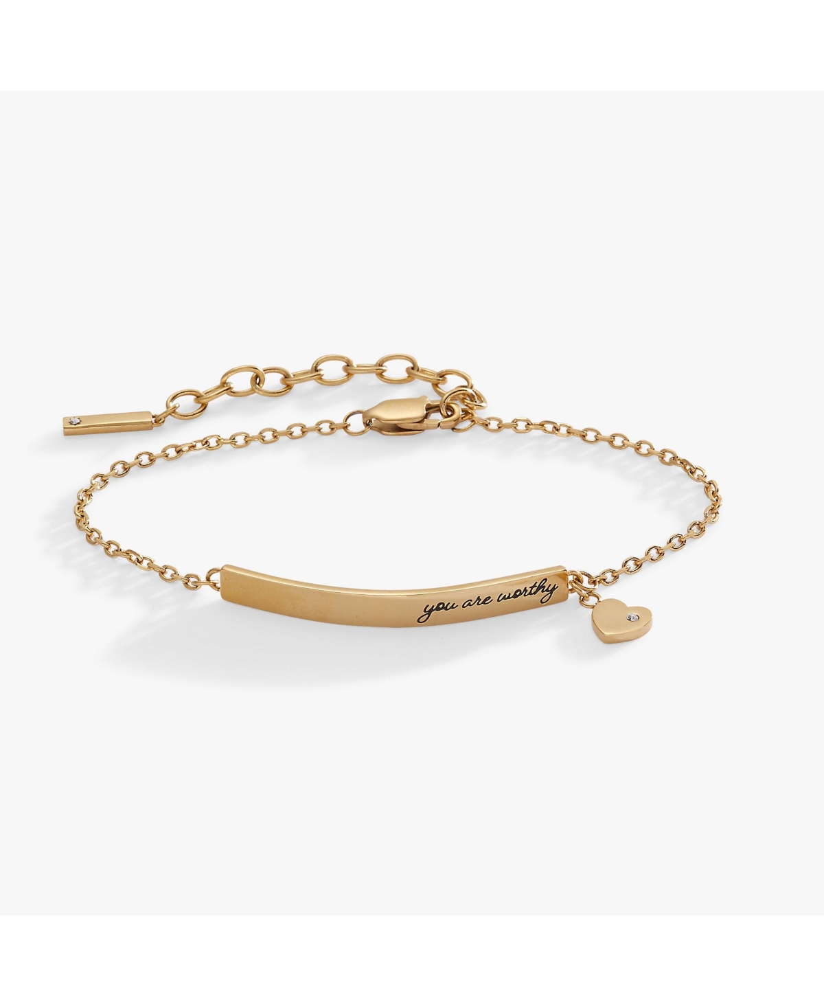 You Are Worthy Inline Bracelet - Gold