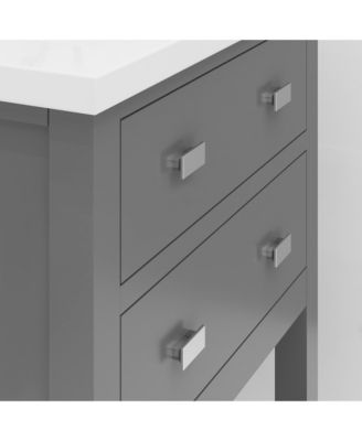 Viola 24 in. W Bath Vanity in Cashmere Grey with Ceramic Vanity Top in White with Integrated White Basin