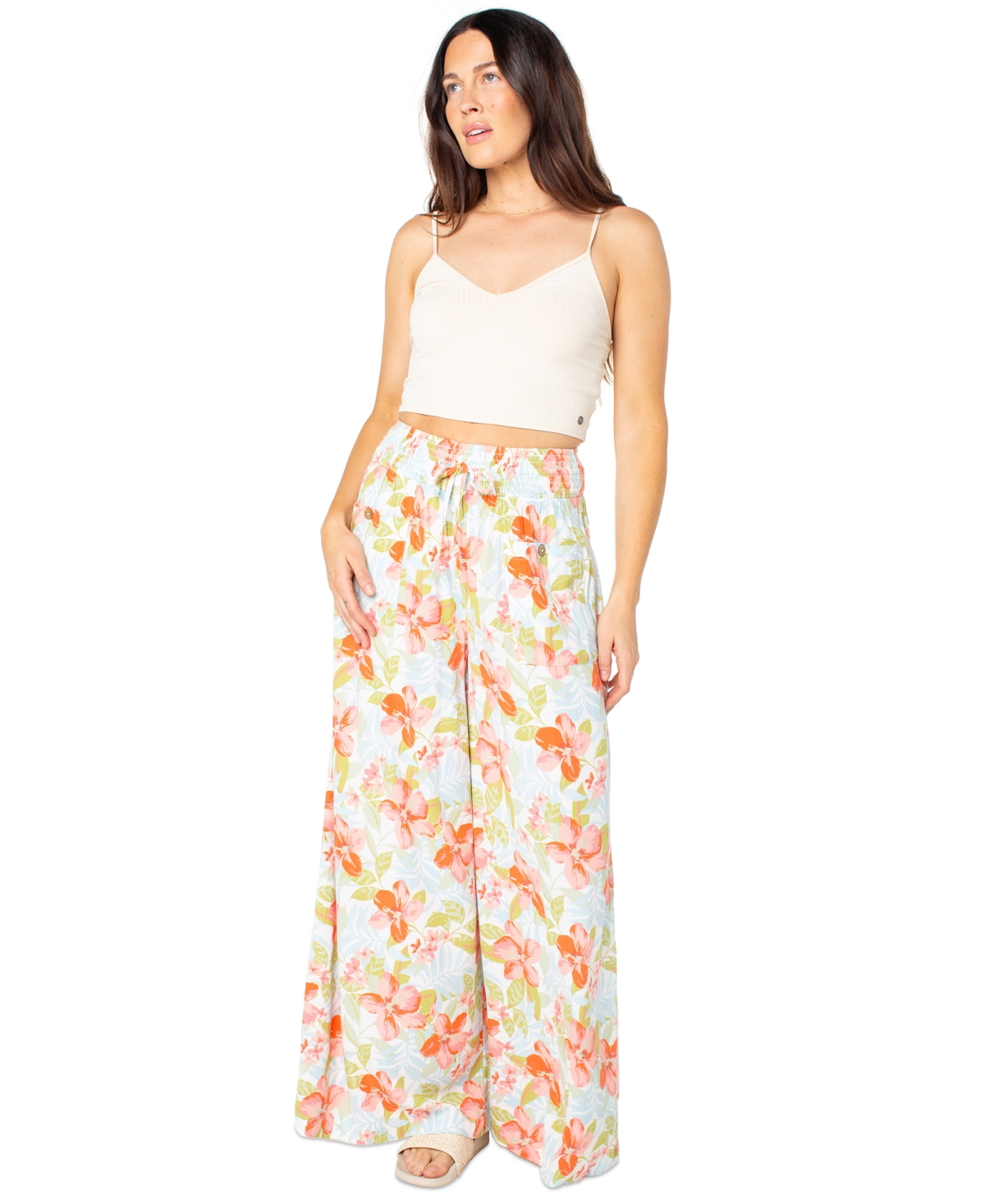 Roxy Juniors' Sunset Daze Printed Wide-leg Pants
