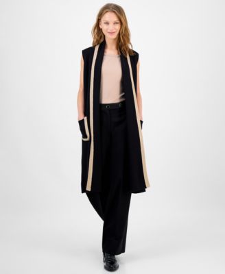 T Tahari - Women's Sleeveless Open-Front Cardigan