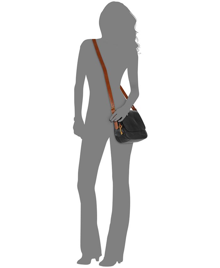 Fossil Harper Medium Leather Saddle Crossbody Macy's