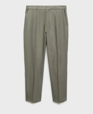 Men's Pleated Linen Pants
