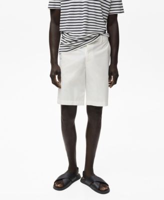 MANGO - Men's Interior Elastic Strip Cotton 9.96" Bermuda Shorts