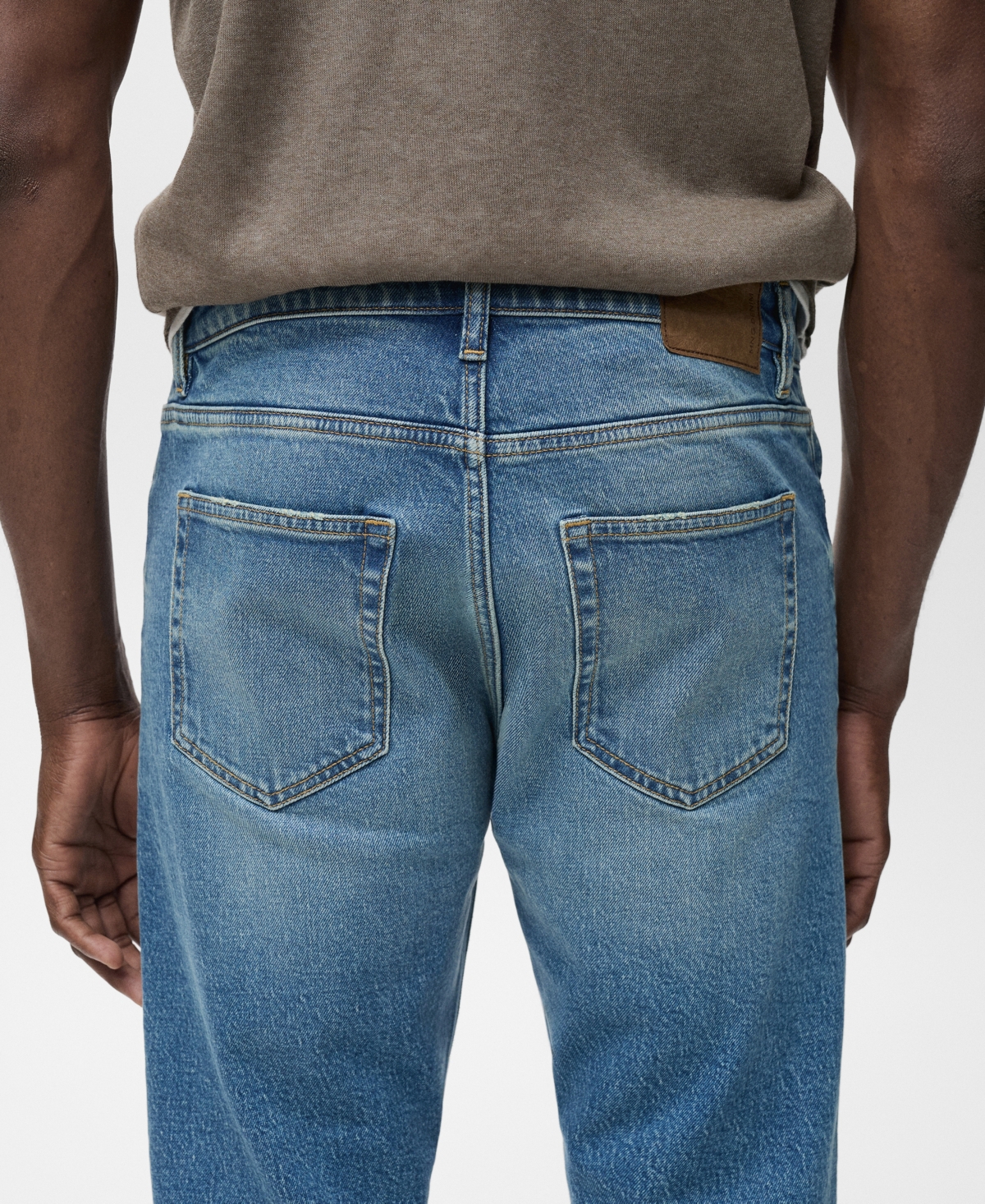 Mango Jan Slim Fit Jeans In Blue