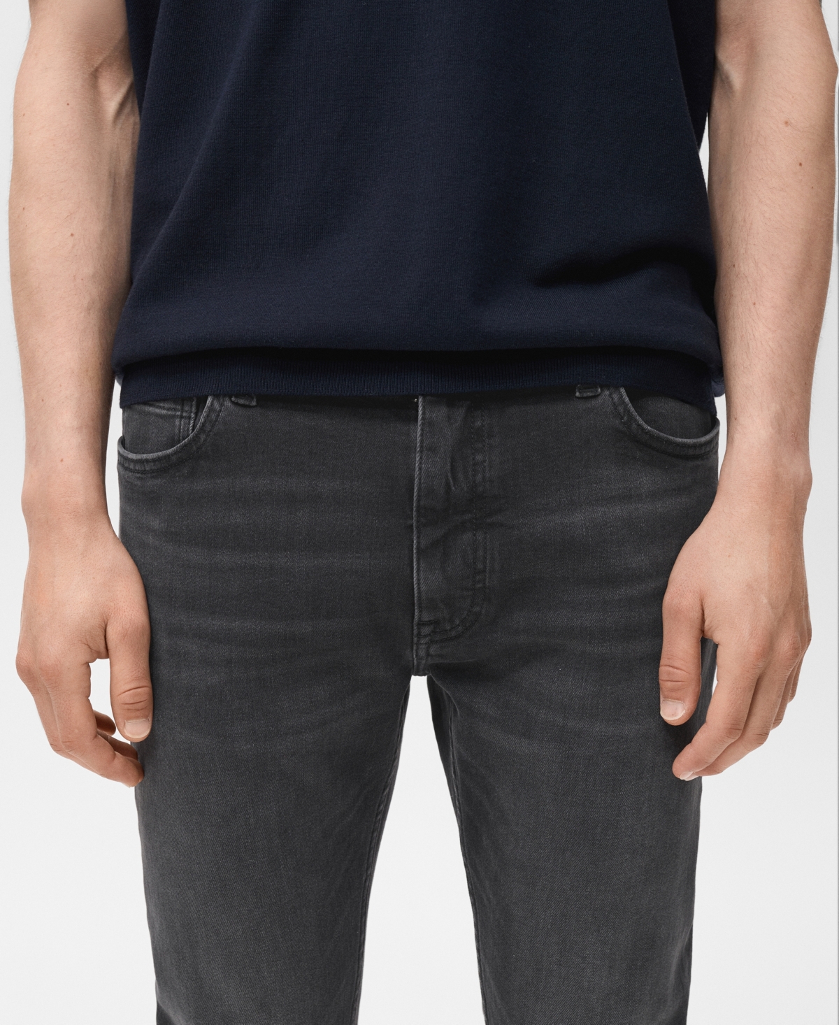Mango Jude Skinny Jeans In Gray