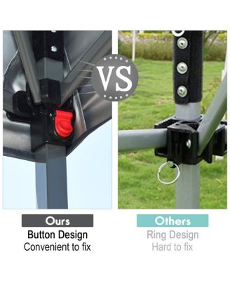 8 x 8 Feet Outdoor Pop-up Canopy Tent with Portable Roller Bag and Sand Bags