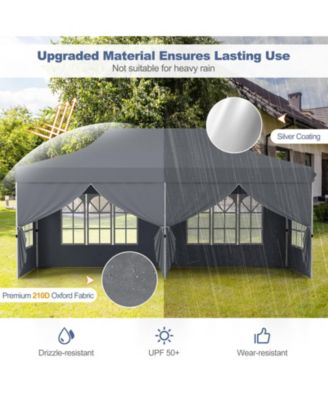 10 x 20 Feet Pop up Canopy with 6 Sidewalls Windows and Carrying Bag