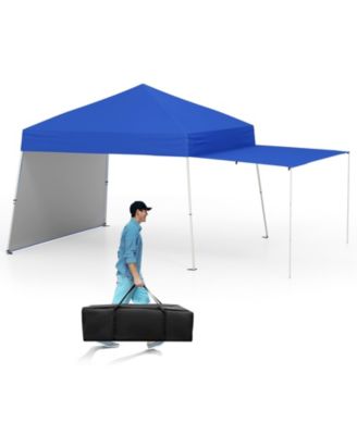 14 x 9.2 Feet Pop up Canopy Tent with 2 Convertible Sidewalls to Awning and Stakes