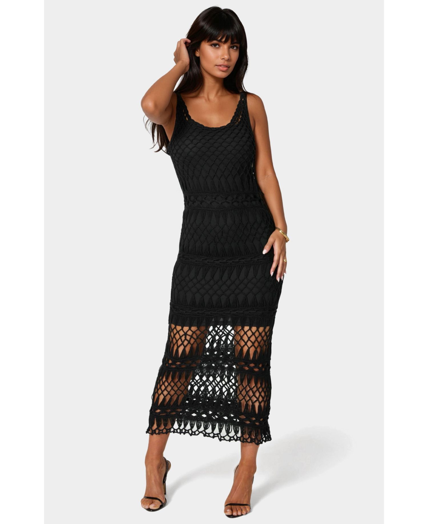 Women's Geo Crochet Tank Maxi