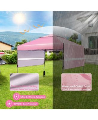 10 x 17.6 Feet Outdoor Instant Pop-up Canopy Tent with Dual Half Awnings