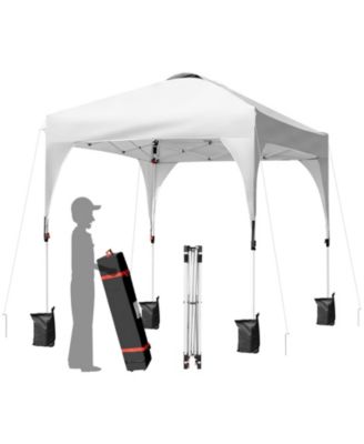 6.6 x 6.6 FT Pop Up Height Adjustable Canopy Tent with Roller Bag