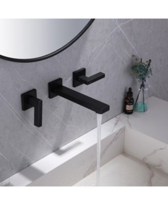 Two-Handle Wall Mounted Bathroom Faucet