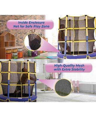 55" Kiddy Trampoline & Enclosure Set - Easy Assembly