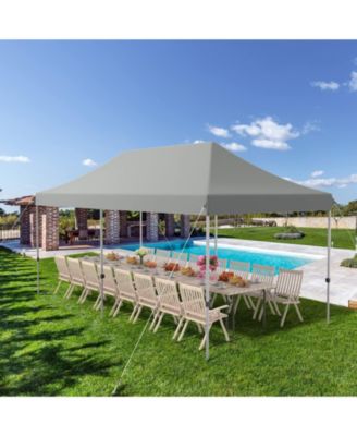 10 x 20 Feet Adjustable Folding Heavy Duty Sun Shelter with Carrying Bag