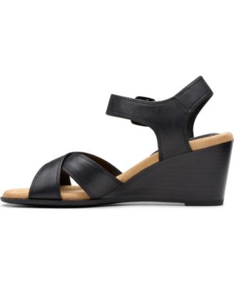 Emmalae Iris Leather Wedge Sandals