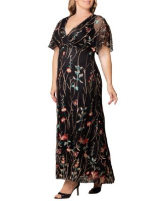 Plus Size Embroidered Elegance Evening Gown