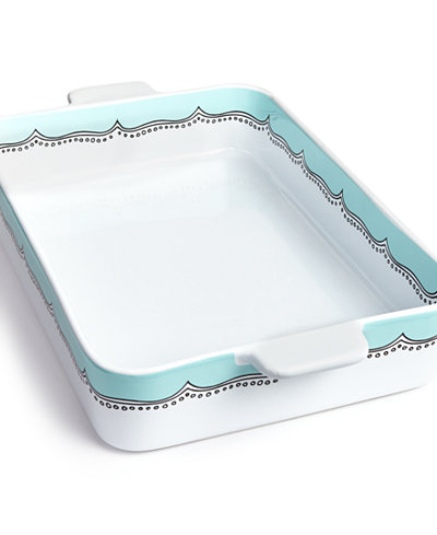 Whim by Martha Stewart Collection Mint Embroidery Ceramic Lasagna Pan, Only at Macy's