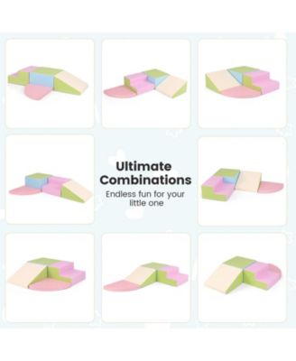 4-Piece Climb and Crawl Foam Block Play Set for Infant Baby