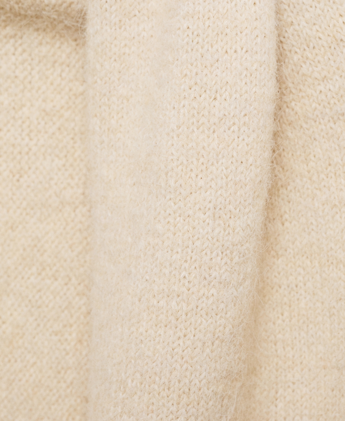Mango Women's Fringed Ends Knitted Shawl In Sand
