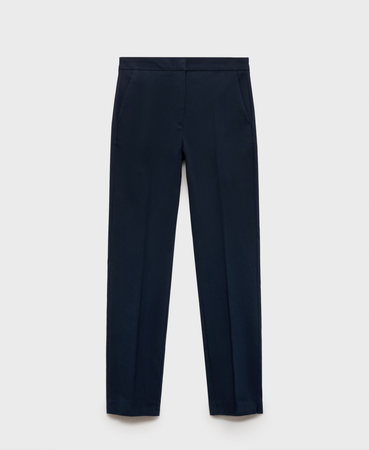 Женские брюки Mango Crop Skinny, цвет: Тёмный тёмно-синий — фото 6