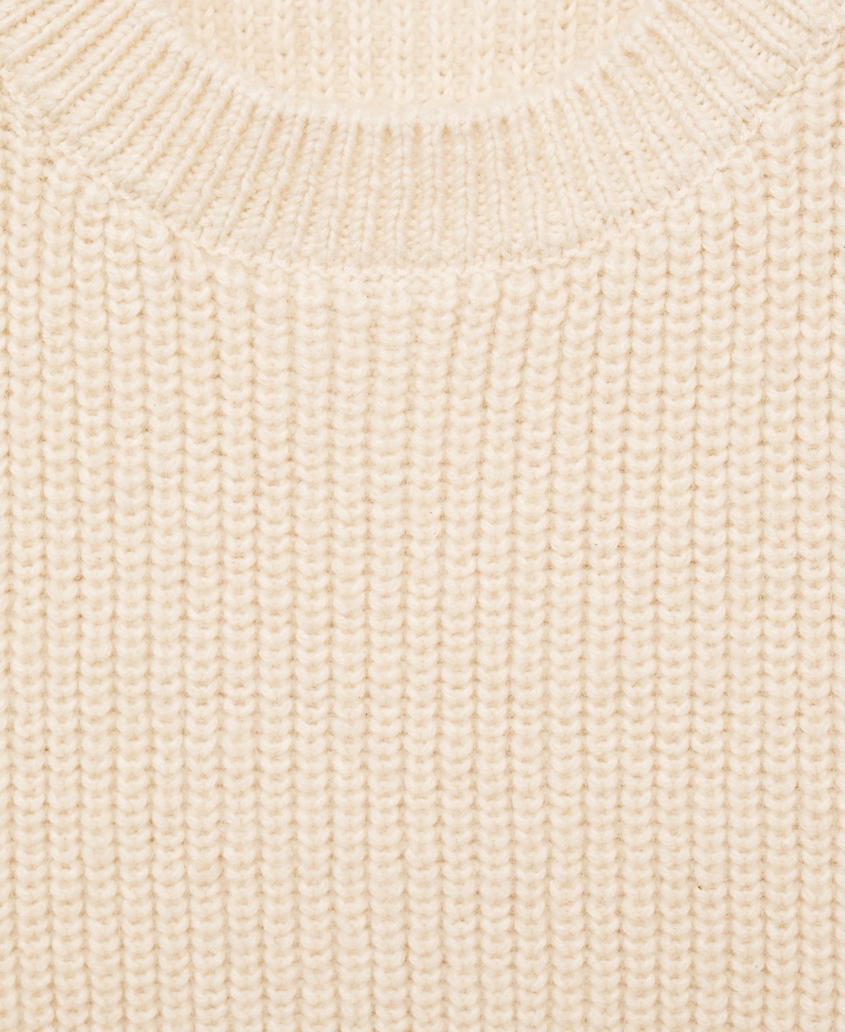 Mango Women's Ribbed Wool-blend Top In White