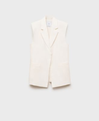 MANGO - Women's Linen Suit Vest