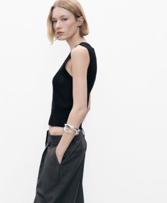 Women's Low-Neck Knitted Top