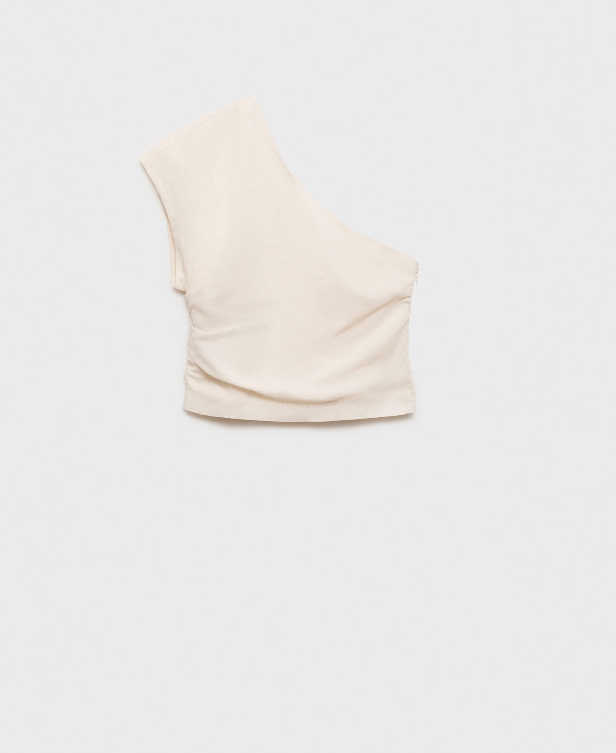 Women's Asymmetrical Linen Top - Black
