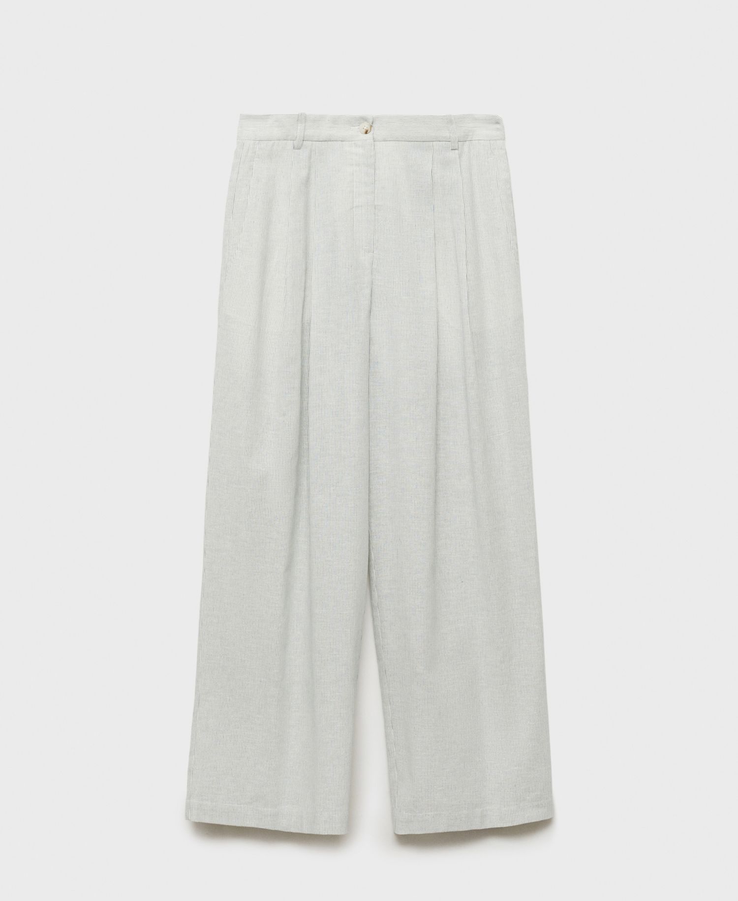 Women's Straight-Fit Linen-Blend Suit Pants