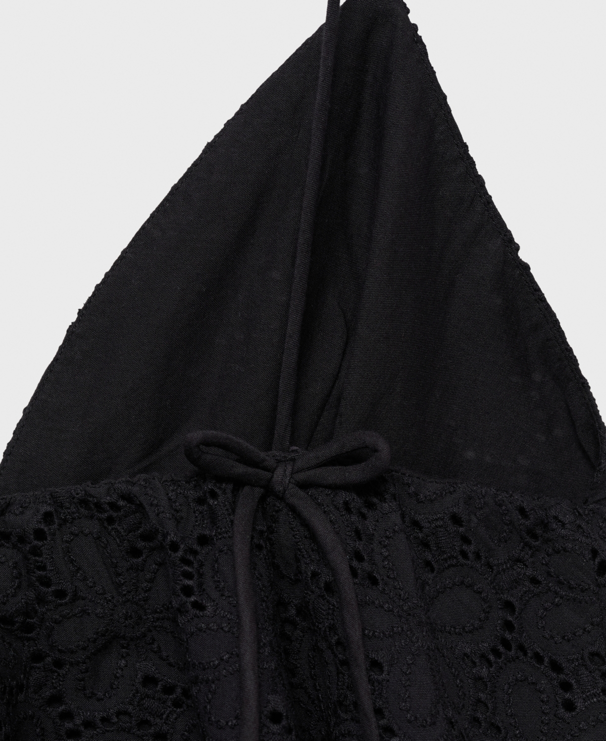 Mango Zlata Eyelet Babydoll Camisole In Black