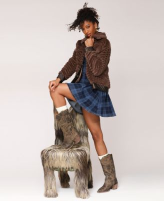 Women's Faux-Fur Bomber Jacket