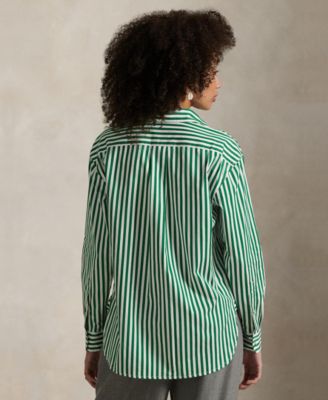 Women's Relaxed-Fit Striped Cotton Shirt