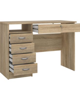 43.03" Wide 5 Drawer Desk