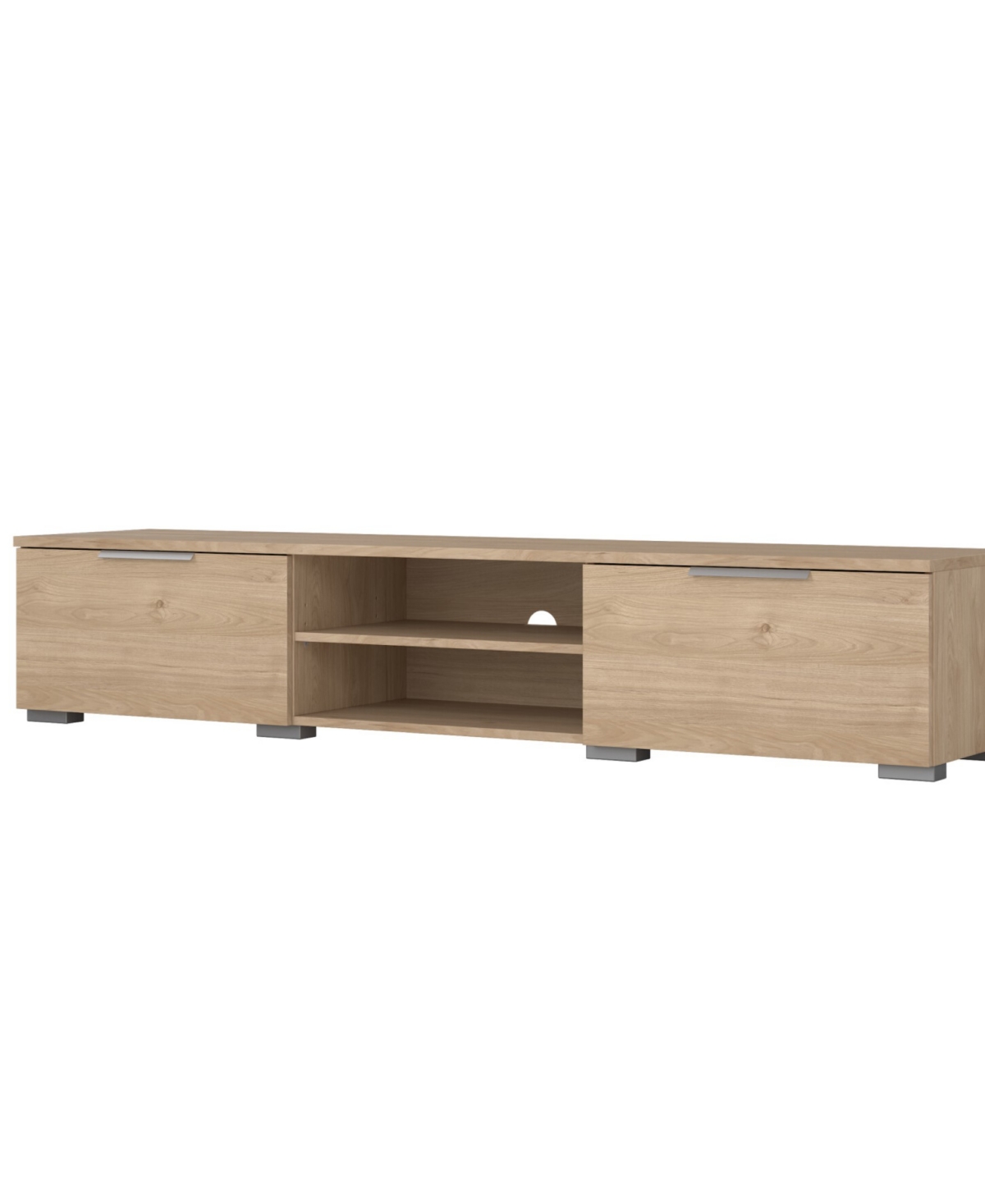 Tvilum 13.3" Wood 2 Drawer 2 Shelf Tv Stand