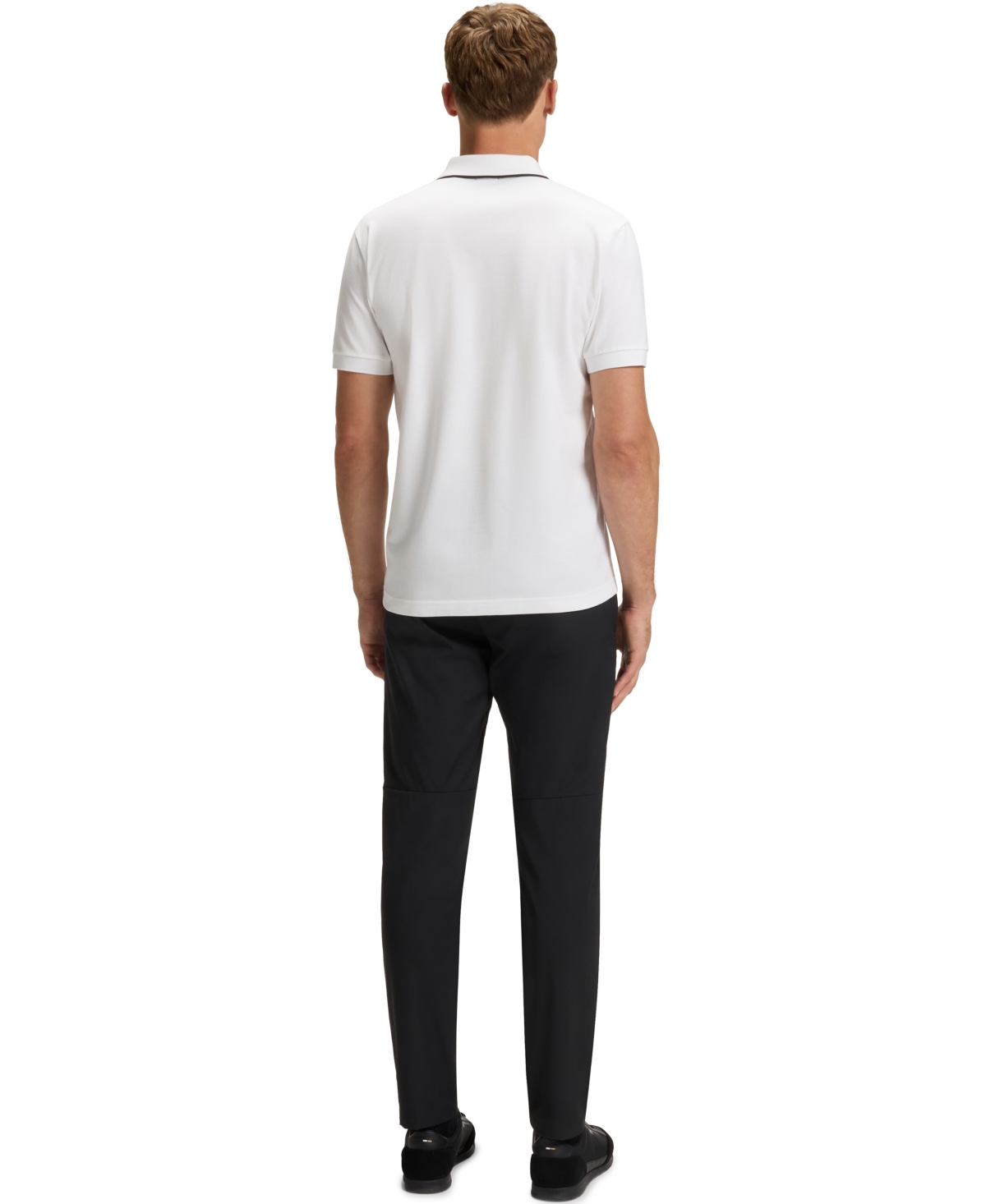 Hugo Boss Mens White Logo-print Short-sleeve Stretch-cotton Polo Xxl In White
