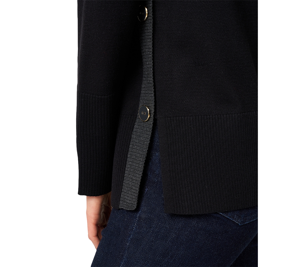 Melissa Paige Womens Button Rayon Blouse In Black