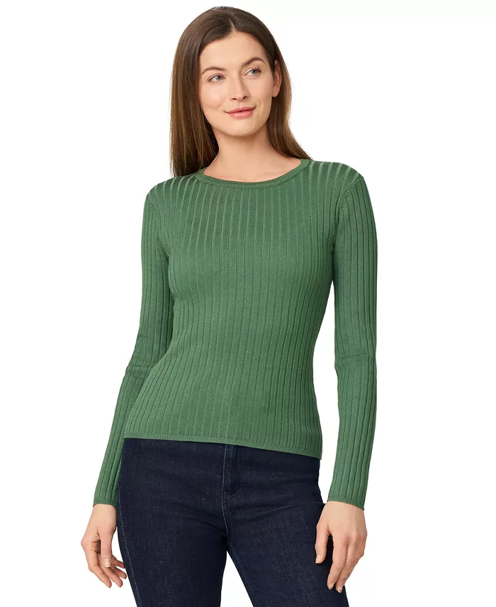 Women's Crewneck Ribbed-Knit Sweater