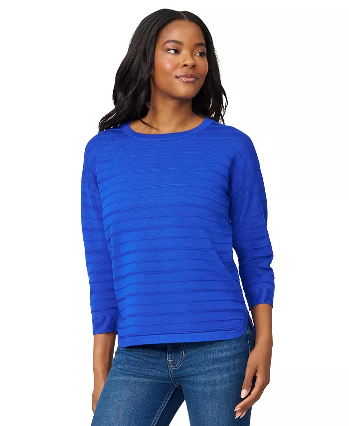 Women's Ottoman-Rib Crewneck 3/4-Sleeve Sweater - thumbnail 7
