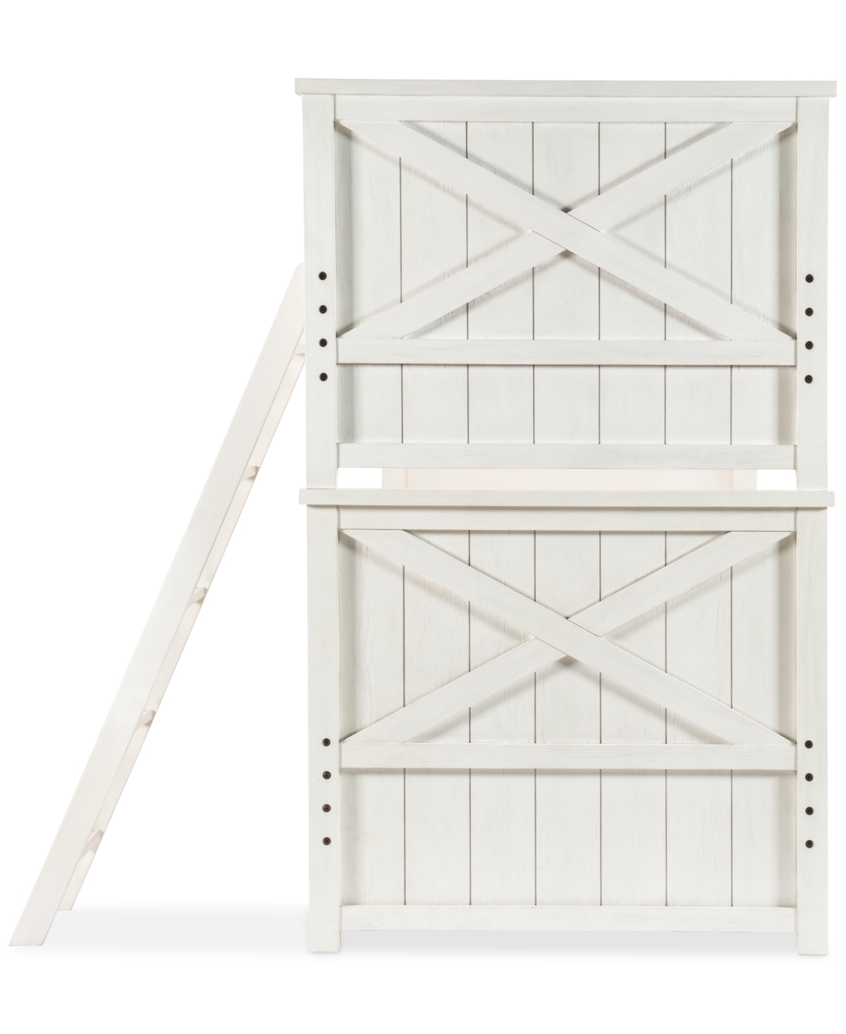 Macy's Kitt Twin Over Twin Bunk Bed In White
