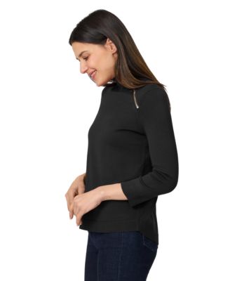Women's Mock-Neck Side-Zip Sweater 