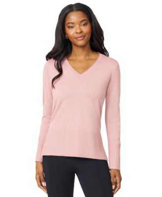 Melissa Paige - Women's V-Neck Wide-Hem Wide-Cuff Sweater