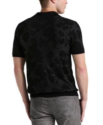 Men's Floral Jacquard Polo Shirt