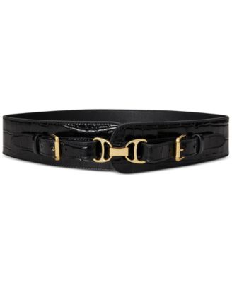Lauren Ralph Lauren - Women's Equestrian Croc-Embossed Leather Belt