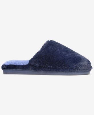 Women's Boxed Two-Tone Faux-Fur Slide Slippers, Macy's Exclusive