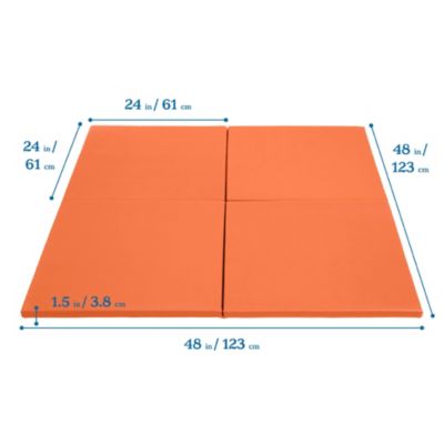 SoftZone Play Patch Activity Mat Squares, Orange, 4-Pack