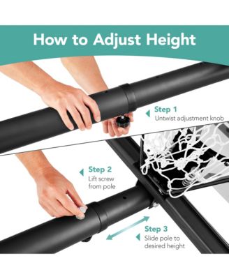 Adjustable Regulation-Size Basketball Hoop, Portable Sport System w/ Fillable Base, Wheels