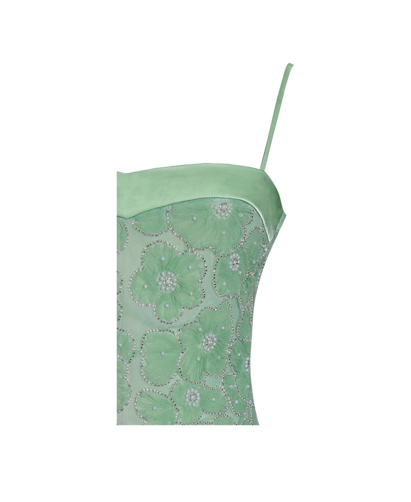 Женское платье Miss Circle Ucille Sage Green Embroidered Chiffon Maxi, цвет: Зелёный — фото 11