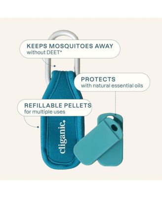 Mosquito Repellent Refillable Clip - 2PK & 4 Refills
