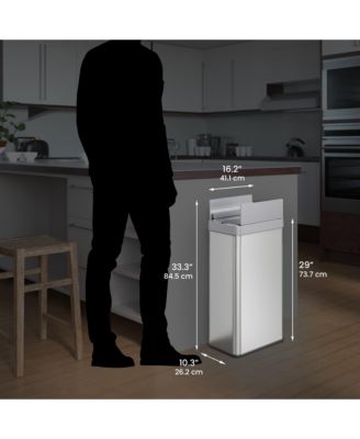 Stainless Steel Wings Lid Sensor Kitchen Trash Can with AbsorbX Odor Filter